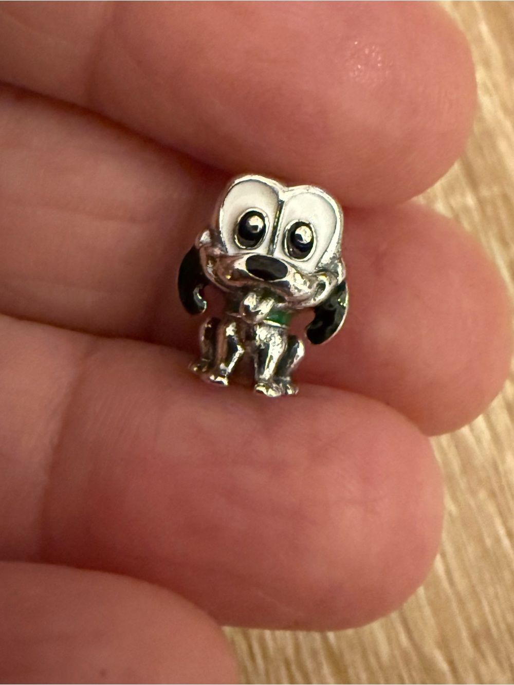 Silver Dog Charm for Small Pets Accessory - Silver/Black